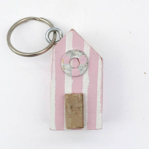 Wooden Key Ring Beach Hut Key Rings for Her