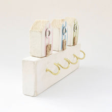 Load image into Gallery viewer, Key Holder for Wall with Wooden Beach Huts Beach Hut Decor