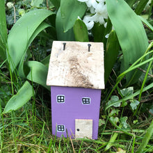 Load image into Gallery viewer, Wood House Purple Garden Decor