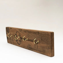 Load image into Gallery viewer, Wooden Key Holder with Vintage Style Key Prints Wood Decor