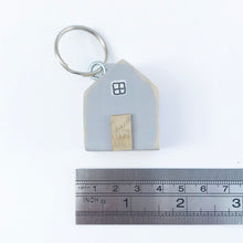 Load image into Gallery viewer, House Keychain Key Rings Grey Key Chains for House Keys