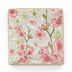 Pink Blossom Wooden Coasters