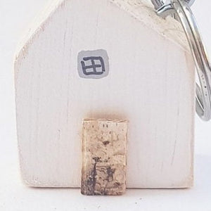 House Keychain Wood Gifts - Can be painted in a colour of your choice