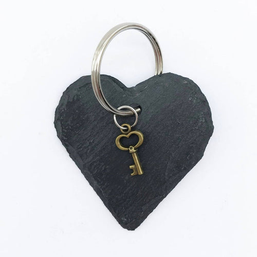 Slate Heart Key Ring