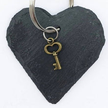 Load image into Gallery viewer, Slate Heart Key Ring