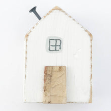 Load image into Gallery viewer, Miniature Wooden Cottage White House Ornament Tiny Gifts