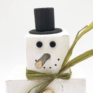Wooden Stacking Snowman