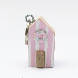 Wooden Key Ring Beach Hut Key Rings for Her