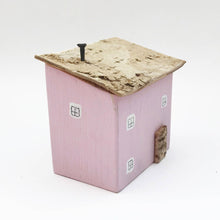 Load image into Gallery viewer, Pink House Handcrafted Miniature Wooden Houses Pink Ornaments