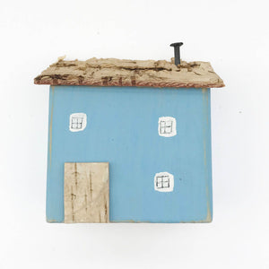Reclaimed Wood Blue Mini House Wood Decor Wood Gifts