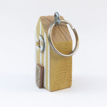 Load image into Gallery viewer, Wooden Nautical Keyring Miniature Beach Hut Wood Gift