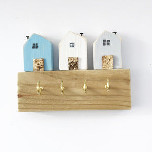 Miniature House Key Holder, Key Holder for Wall, Key Hooks, Key Rack, Wall Hooks, Key Hanger, Key Organiser, Wooden Wall Hook, Key Storage