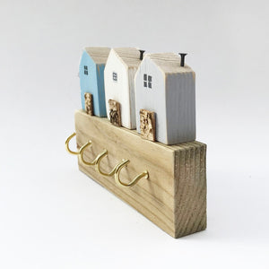 Miniature House Key Holder, Key Holder for Wall, Key Hooks, Key Rack, Wall Hooks, Key Hanger, Key Organiser, Wooden Wall Hook, Key Storage