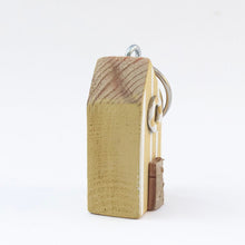 Load image into Gallery viewer, Wooden Nautical Keyring Miniature Beach Hut Wood Gift