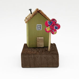 Tiny Wood Painted House House Warming Gifts Wood Thank You Gift