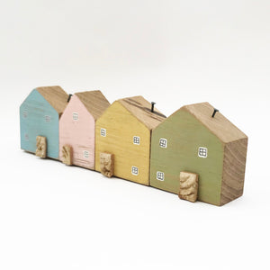 Row of 4 Cottages Home Decor Unusual Gift