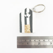 Load image into Gallery viewer, Beach Hut Keychain Wooden Key Ring