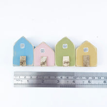 Load image into Gallery viewer, Tiny Row of Wooden Houses Mini Wooden House Ornaments Unique Gift for Her