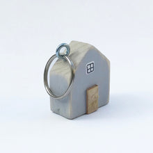 Load image into Gallery viewer, House Keychain Key Rings Grey Key Chains for House Keys