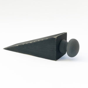 Modern Door Stopper Black and Grey Decor Wood Gifts for Men