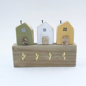 Key Holder with Tiny Houses Home Accessories
