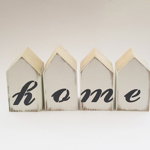 Home Block Sign Wooden Home Decor