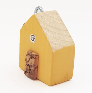 Yellow House Key Chain