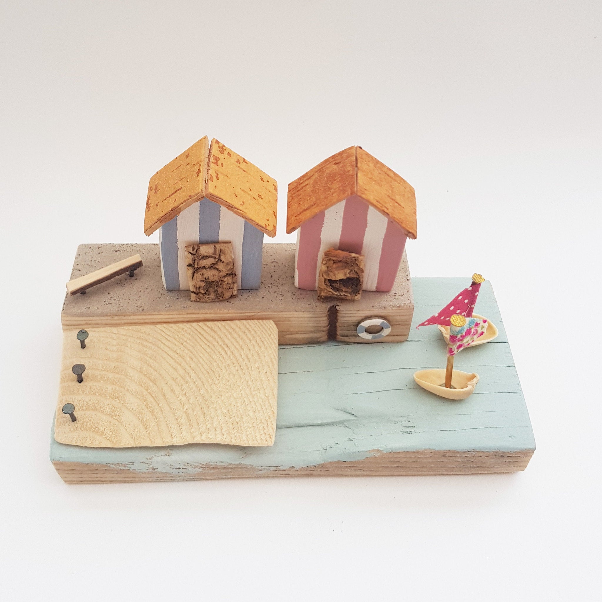 Handmade Beach Hut Miniatures