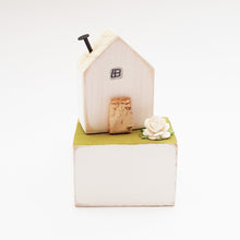 Load image into Gallery viewer, Wooden Door Stop with Tiny House Tiny House Gift - Painted in a colour of your choice