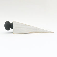 Load image into Gallery viewer, Grey and White Handmade Wooden Doorstopper Wood decor