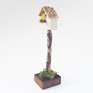 Birdhouse on a Stick Bird Ornament Miniature Gifts