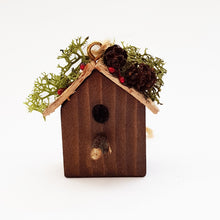 Load image into Gallery viewer, Rustic Bird House Christmas Miniatures Christmas Tree Decoration