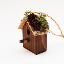 Load image into Gallery viewer, Rustic Bird House Christmas Miniatures Christmas Tree Decoration