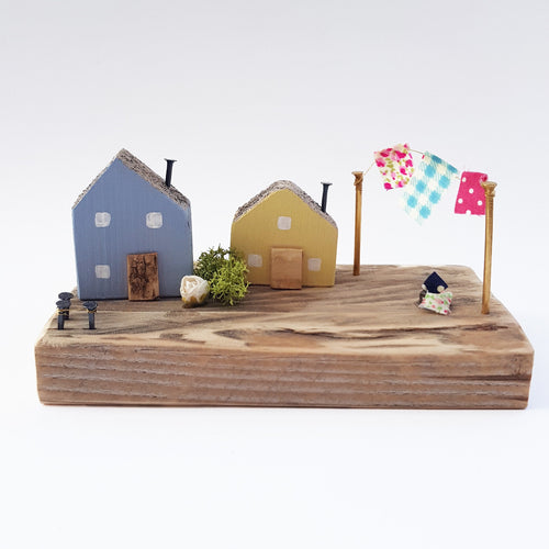 Miniature Houses Diorama Wooden House Scenes Ornaments for Shelf