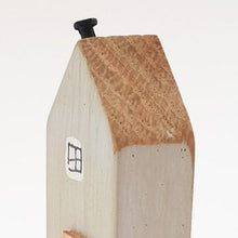 Load image into Gallery viewer, Grey Tiny Wood House Miniature Wooden Houses Tiny Houses Knick Knacks Rustic Wood Mini Art Tiny Gifts Mini House Wooden Houses