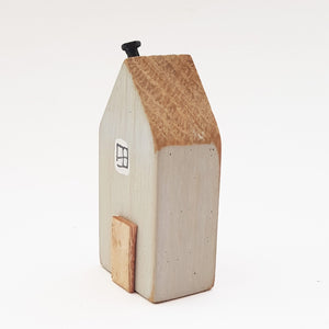 Grey Tiny Wood House Miniature Wooden Houses Tiny Houses Knick Knacks Rustic Wood Mini Art Tiny Gifts Mini House Wooden Houses