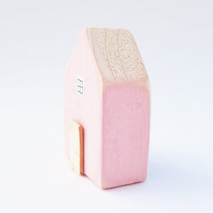 Pink Wood House with Floral Pattern on Reverse Wood Gifts