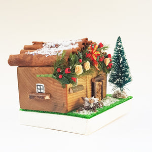 Log Cabin Christmas Decoration