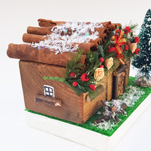 Load image into Gallery viewer, Log Cabin Christmas Decoration