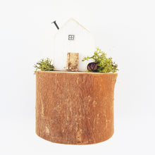 Load image into Gallery viewer, Decorative House on a Natural Wood Log Wood Gifts for Her