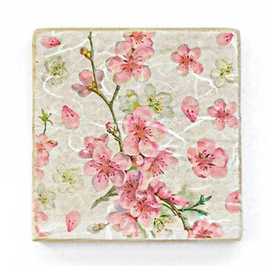Pink Blossom Wooden Coasters