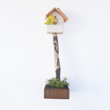 Load image into Gallery viewer, Birdhouse on a Stick Bird Ornament Miniature Gifts