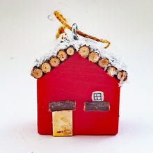 Load image into Gallery viewer, Log Cabin Ornament Wooden Christmas Tree Ornaments Holiday Decor