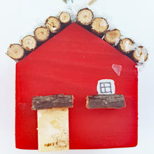 Load image into Gallery viewer, Log Cabin Ornament Wooden Christmas Tree Ornaments Holiday Decor