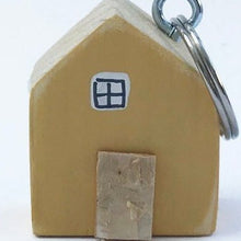 Load image into Gallery viewer, Yellow House Keychain Wood