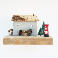 Load image into Gallery viewer, Winter Wooden House Diorama Wooden Christmas Scene