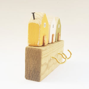 Key Holder with Scrap Wood Houses Wood Gifts