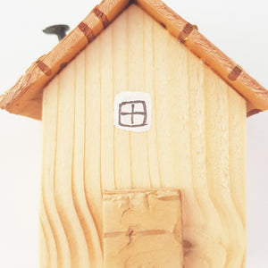 Tiny Wooden House Natural Wooden Ornaments Tiny House Gift