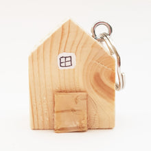 Load image into Gallery viewer, Key Ring Wood Miniature House New Home Gift