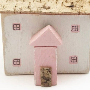 Pink Cottage Wooden Houses Ornaments Pink Ornaments